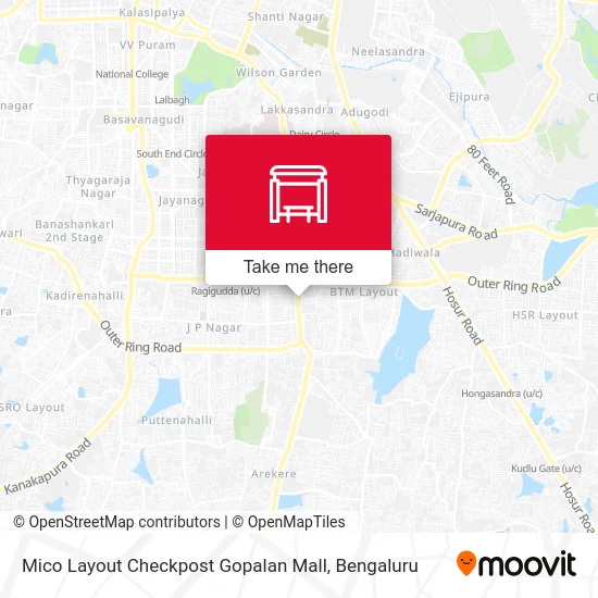 Mico Layout Checkpost Gopalan Mall map