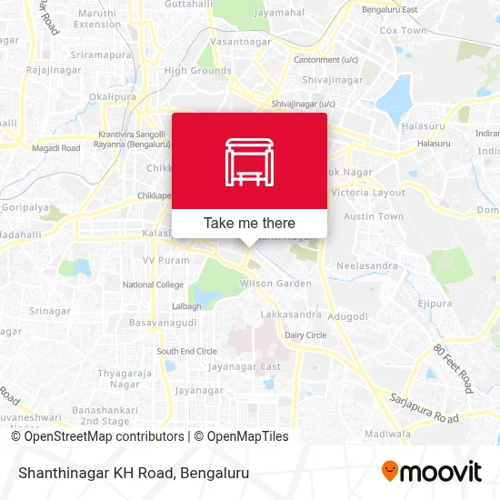 Shanthinagara Kh Road map