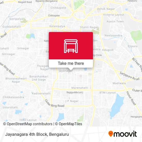 Jayanagara 4th Block map