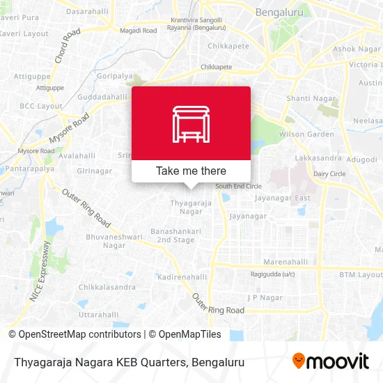 Thyagaraja Nagara Keb Quarters map