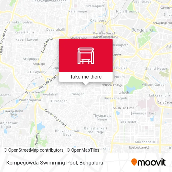 Kempegowda Swimming Pool map