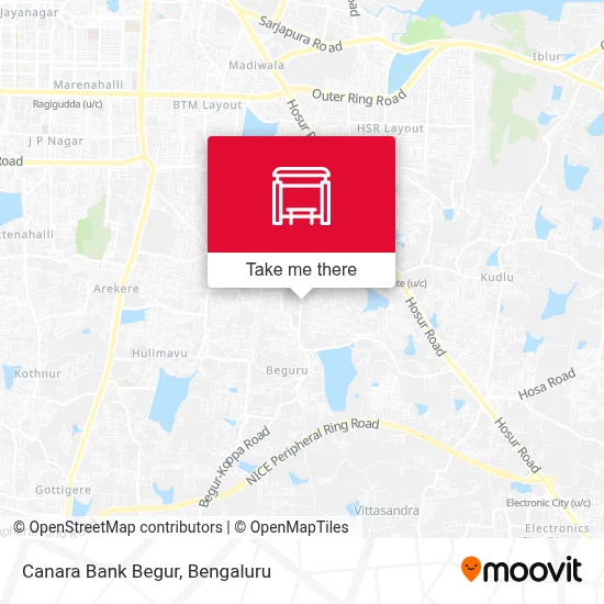 Canara Bank Begur map