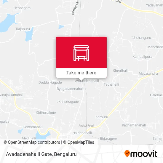Avadadenahalli Gate map