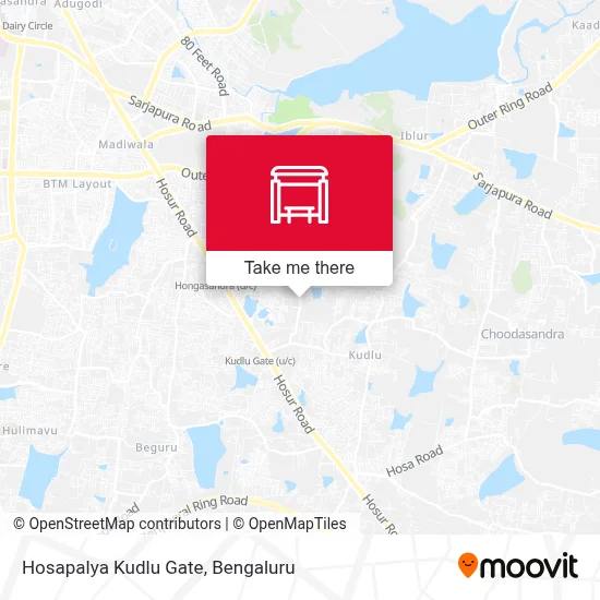 Hosapalya Kudlu Gate map