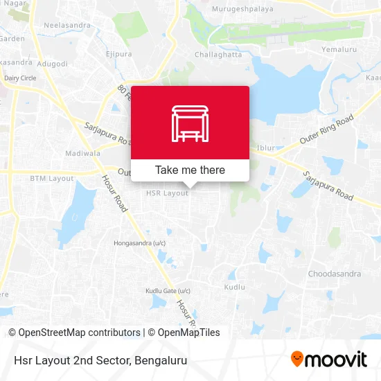 Hsr Layout 2nd Sector map