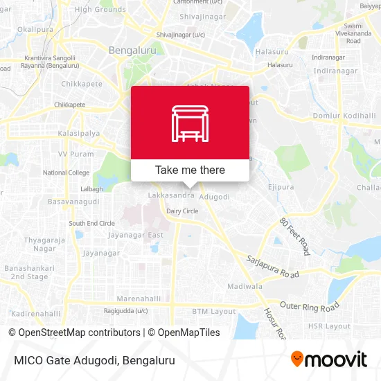 Mico Gate Adugodi map