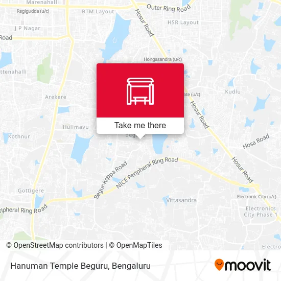Hanuman Temple Beguru map