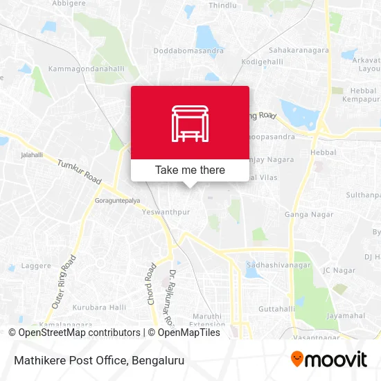 Mathikere Post Office map