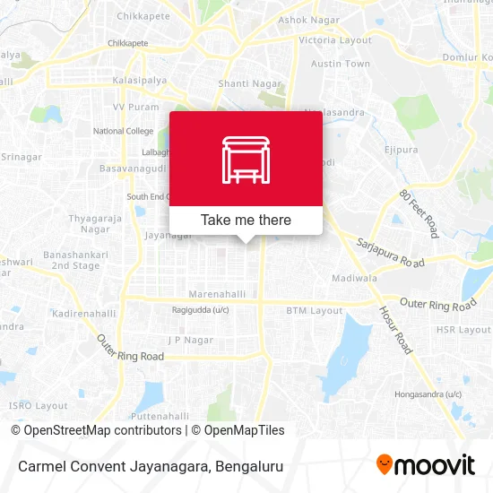 Carmel Convent Jayanagara map