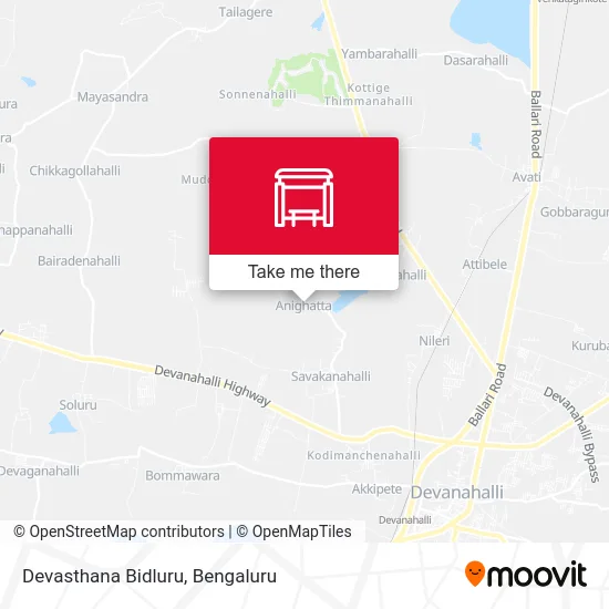 Devasthana Bidluru map