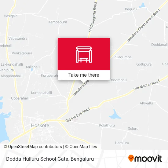 Dodda Hulluru School Gate map