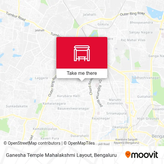Ganesha Temple Mahalakshmi Layout map