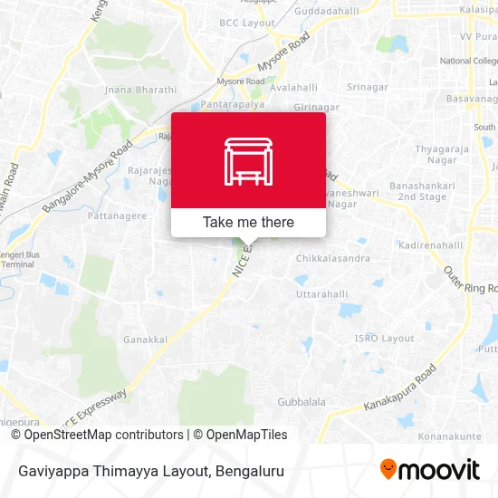Gaviyappa Thimayya Layout map