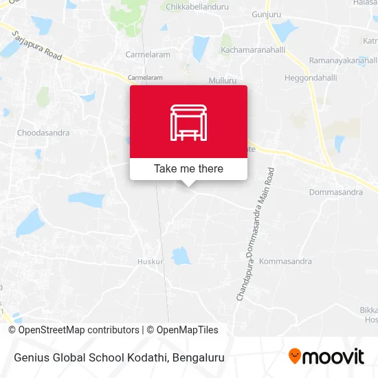 Genius Global School Kodathi map