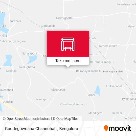 Guddegowdana Channohalli map