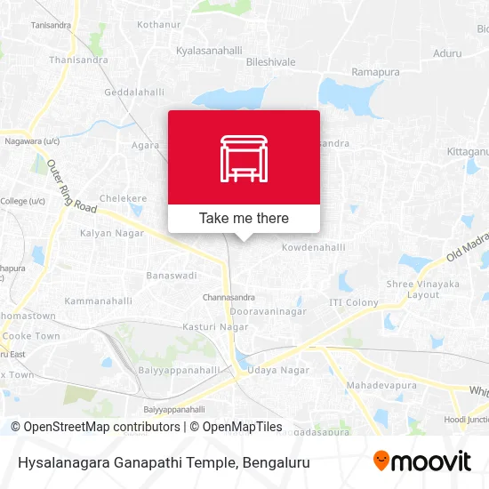 Hysalanagara Ganapathi Temple map