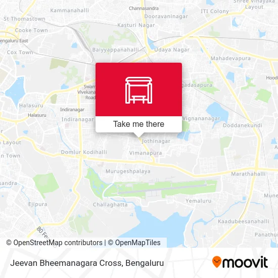 Jeevan Bheemanagara Cross map