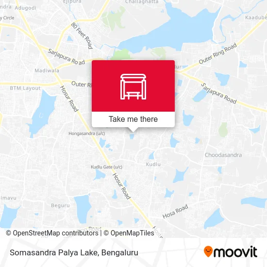 Somasandra Palya  Lake map
