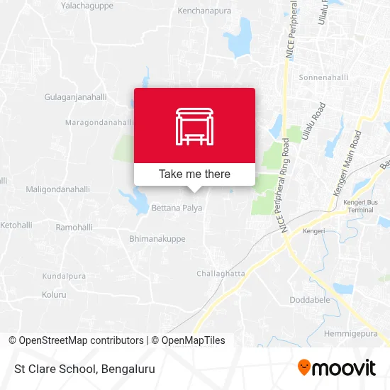 St Clare School map