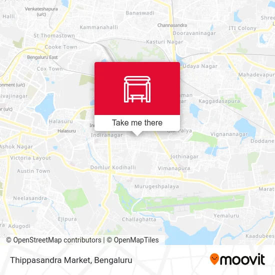 Thippasandra Market map