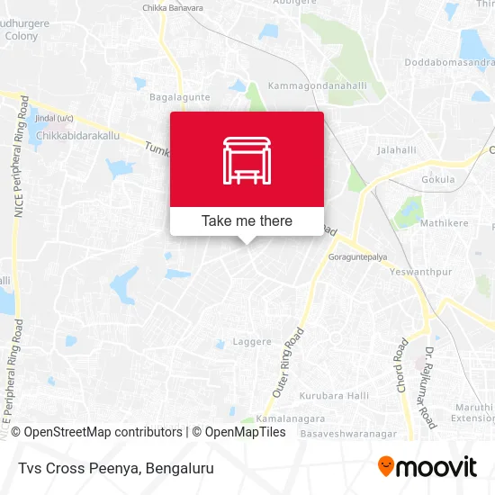 Tvs Cross Peenya map