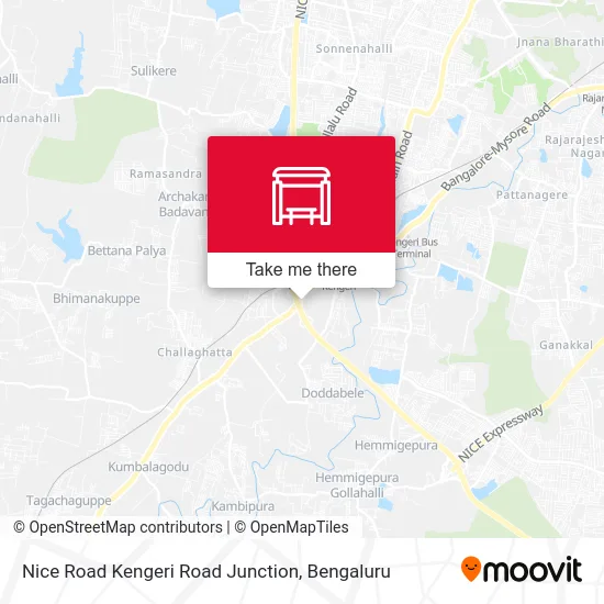 Nice Road Kengeri Road Junction map