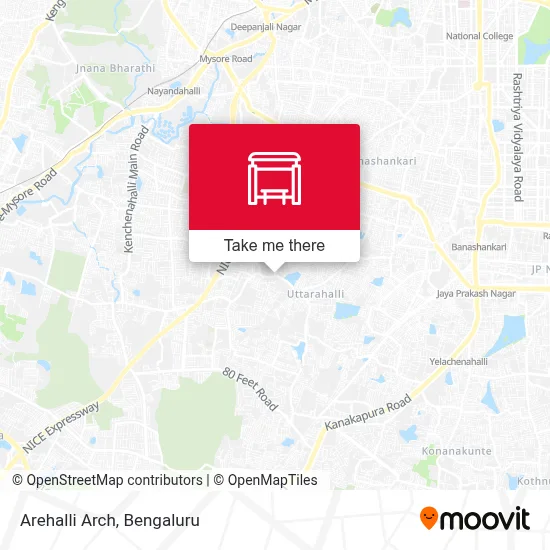 Arehalli Arch map