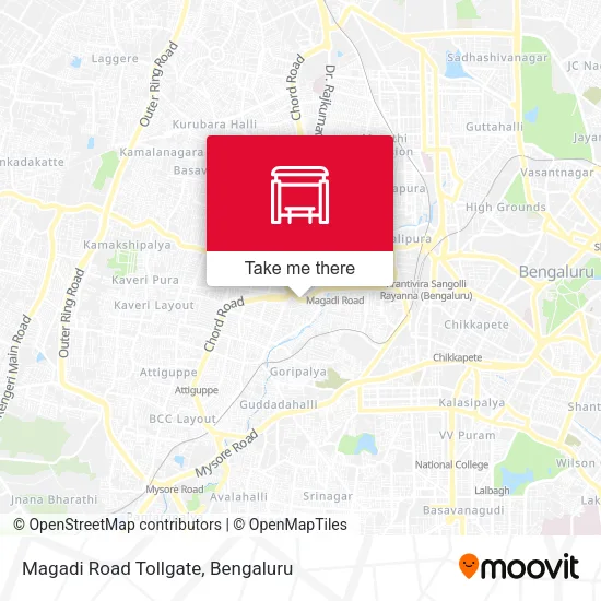 Magadi Road Tollgate map