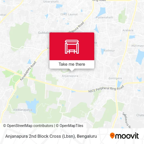 Anjanapura 2nd Block Cross (Lbsn) map