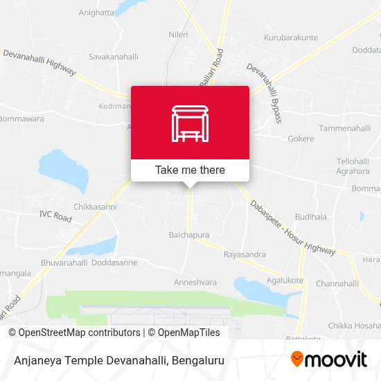 Anjaneya Temple Devanahalli map
