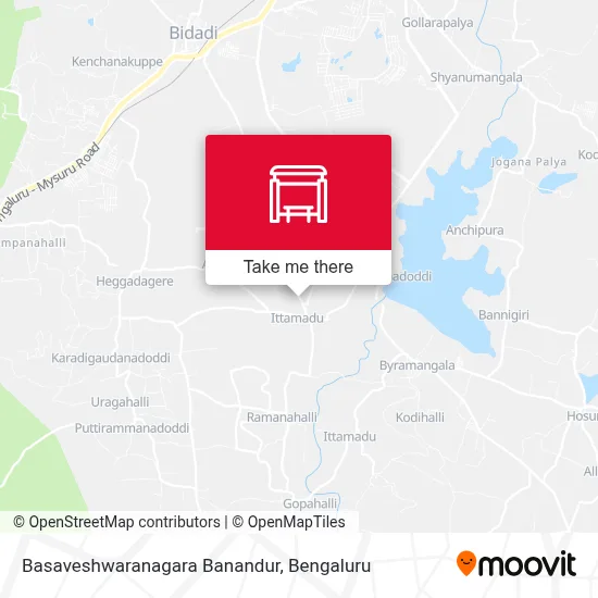 Basaveshwaranagara Banandur map