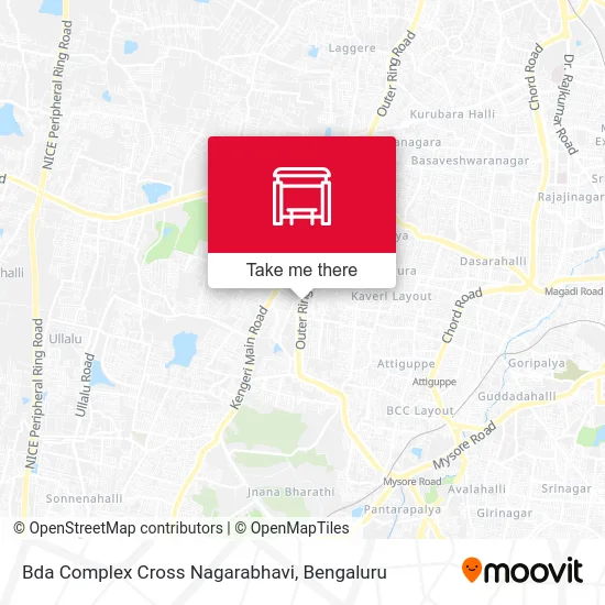 Bda Complex Cross Nagarabhavi map