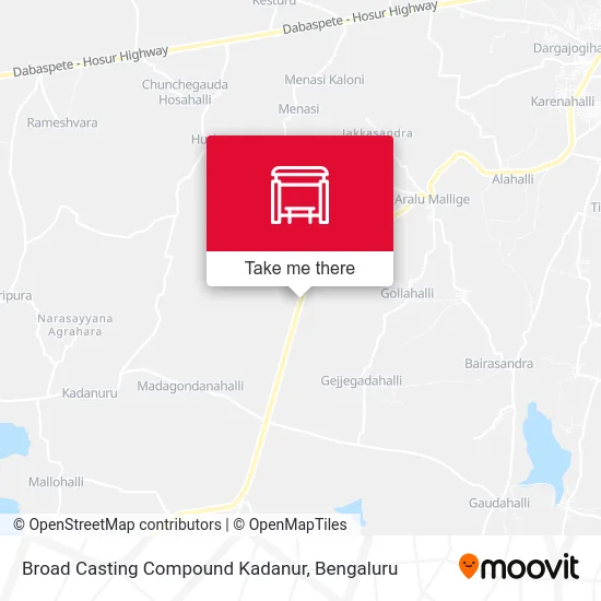 Broad Casting Compound Kadanur map