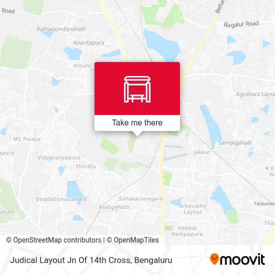 Judical Layout Jn Of 14th Cross map