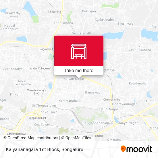 Kalyananagara 1st Block map