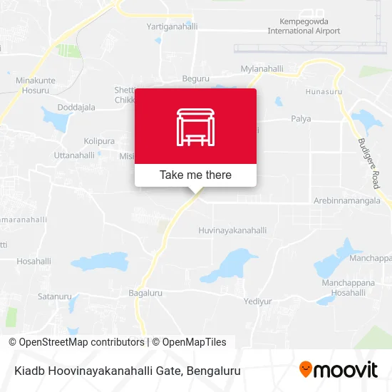 Kiadb Hoovinayakanahalli Gate map