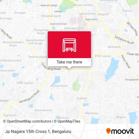 Jp Nagara 15th Cross 1 map