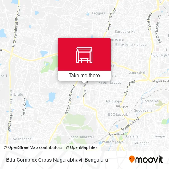 Bda Complex Cross Nagarabhavi map