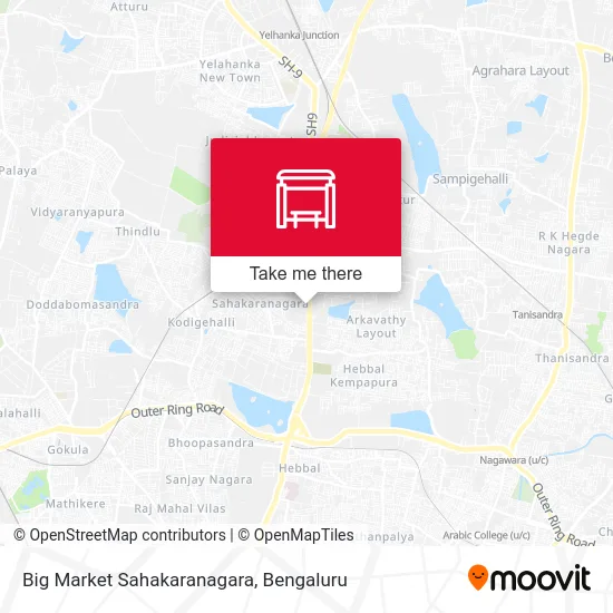 Big Market Sahakaranagara map