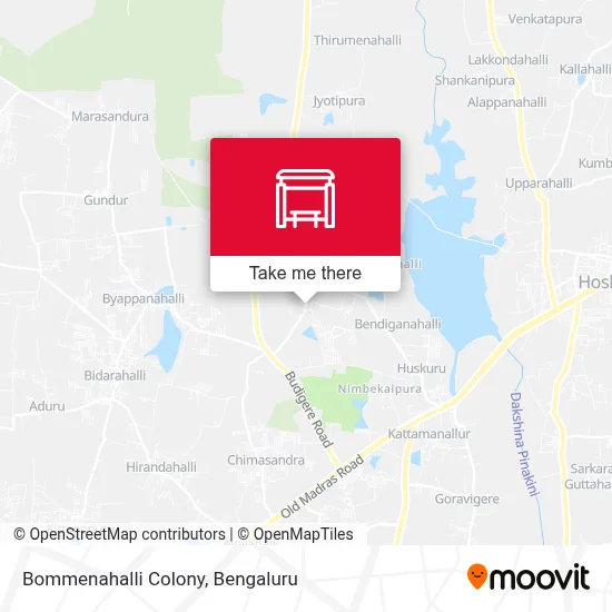 Bommenahalli Colony map