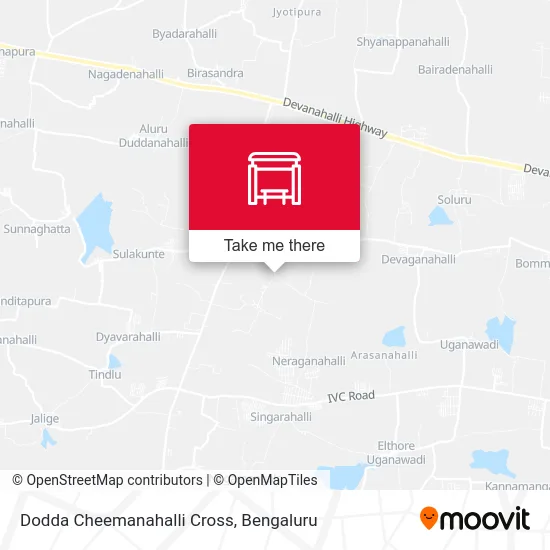 Dodda Cheemanahalli Cross map