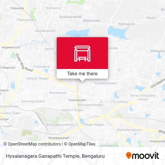 Hysalanagara Ganapathi Temple map