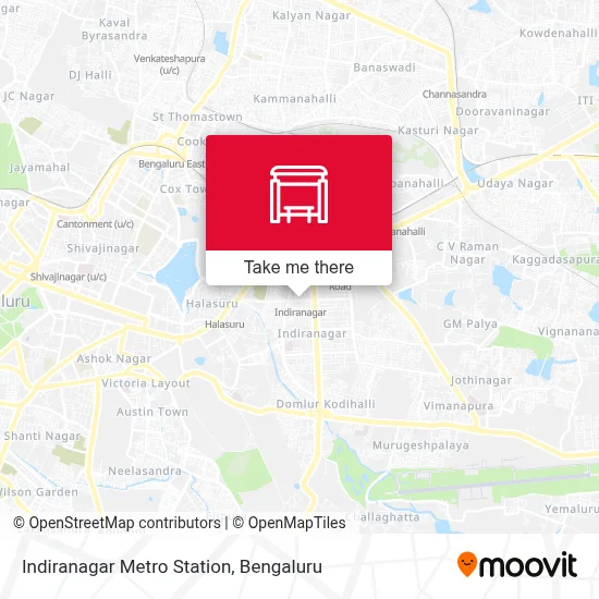 Indiranagara Metro Station map