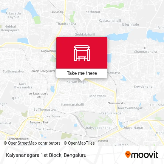 Kalyananagara 1st Block map