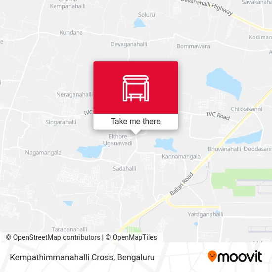 Kempathimmanahalli Cross map