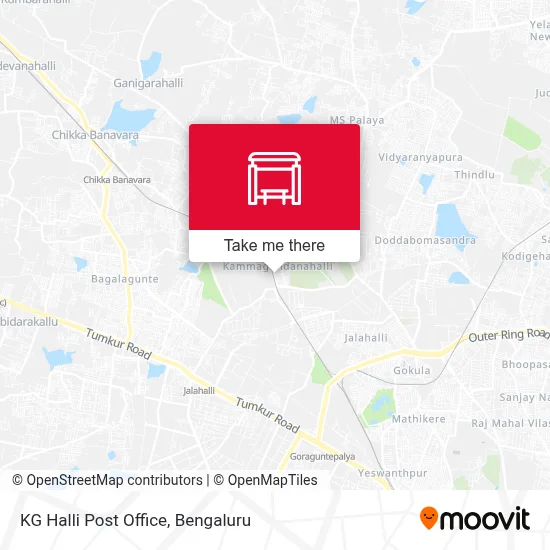 Kg Halli Post Office map