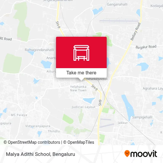Malya Adithi School map