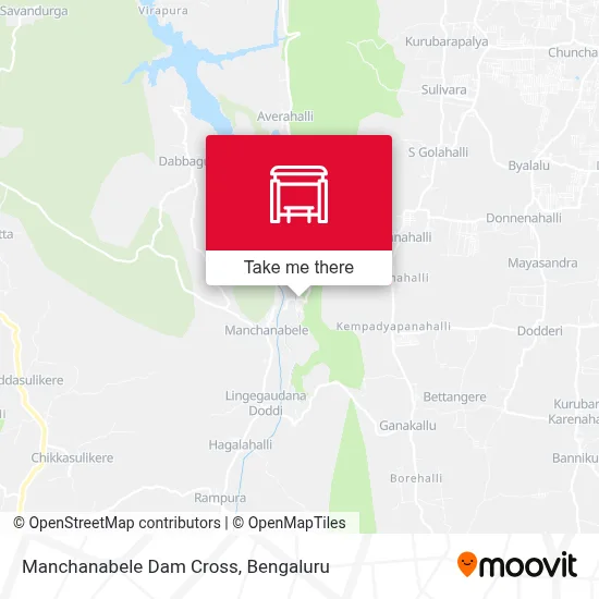 Manchanabele Dam Cross map