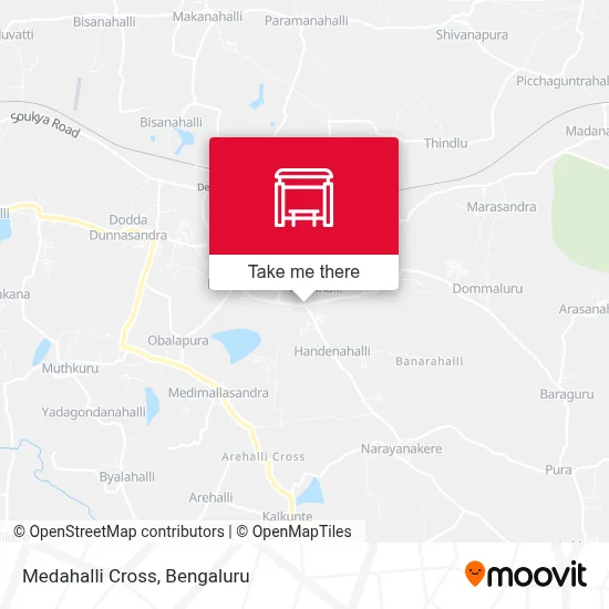 Medahalli Cross map