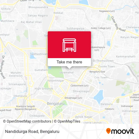 Nandidurga Road map
